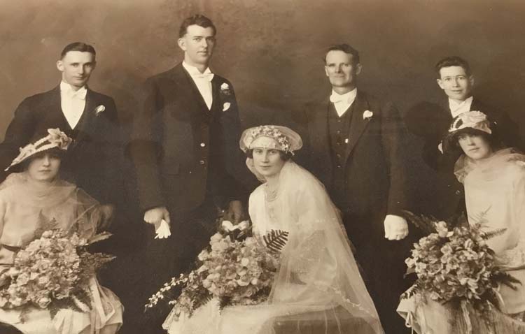 myrtle hickmott wedding 1927